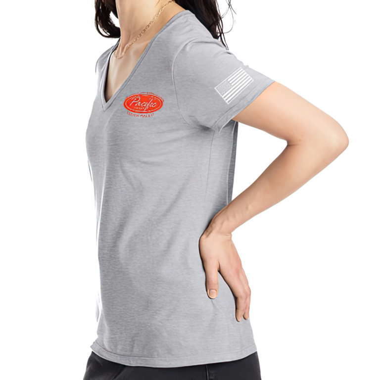 Women's grey PacificTrux shirt - side