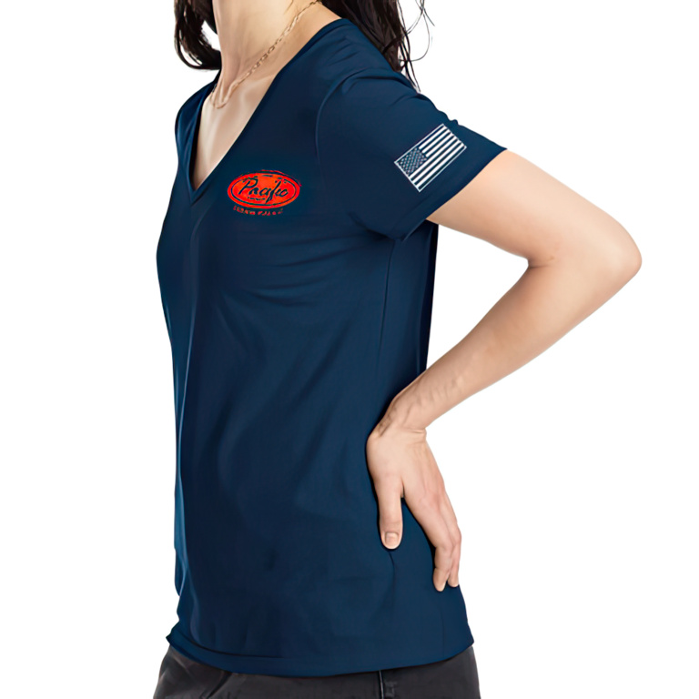 Women's navy PacificTrux shirt - side